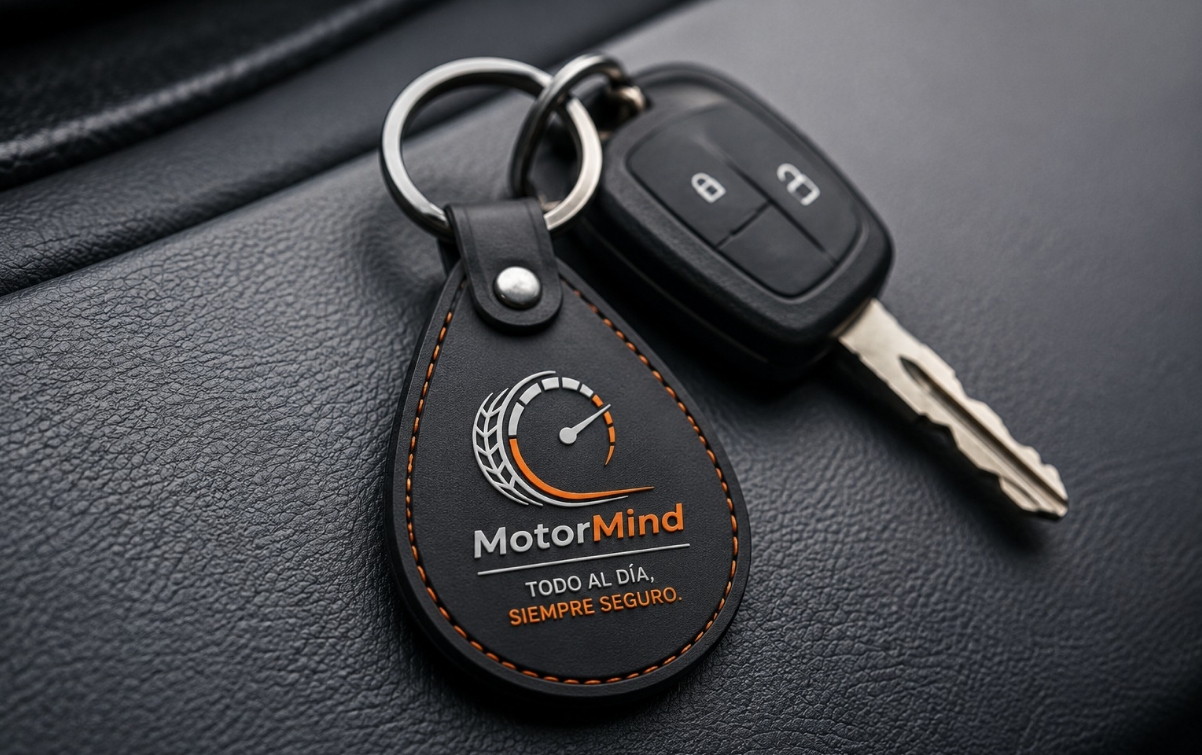 Llaves de automóvil con llavero de la marca MotorMind